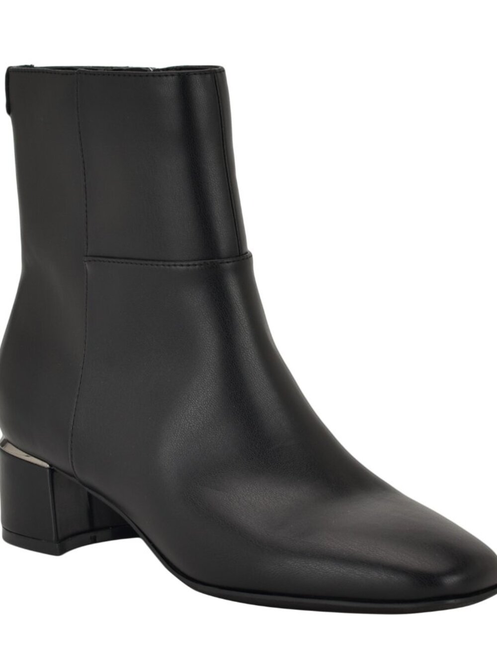#22 Calvin Klein Women's Parry Block Heel Ankle Booties - Black Smooth